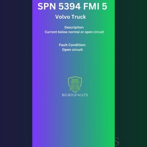 SPN 5394 FMI 5 Volvo Truck Fault Code